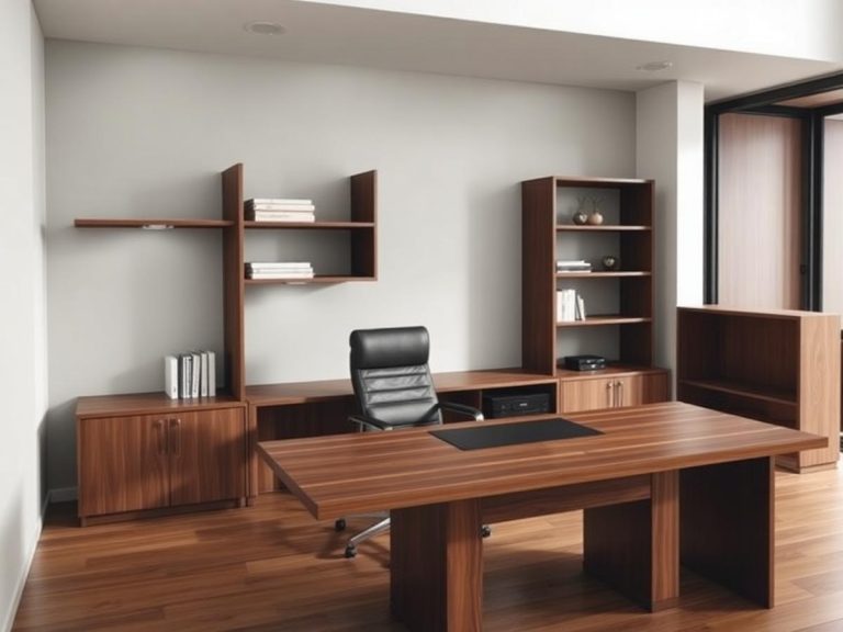 Office desk and storage design